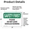 Signmission Please Do Not Leave Vehicles Running OSHA Safety First Sign, Vinyl Decal, 7in W x 5in L, 2PK OS-2PACK-SF-D-57-L-10846 - alternate 5